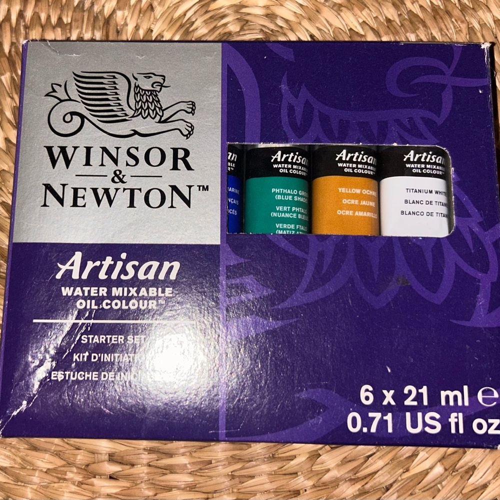 Winsor & Newton Artisan Water Mixable Oil Paint Starter Set 6x21ml New